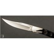 Couteau " Arkansas Toothpick " Self-lock avec inserts en Kudu par Scott Sawby