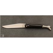  Couteau de poche " Bottine " corne noire par Vent d'aubrac - Jérome Lamic