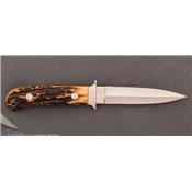 Couteau Droit Durk Bois de cerf par S.R. Johnson n°18