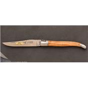 12cm Olive wood Laguiole pocket knife