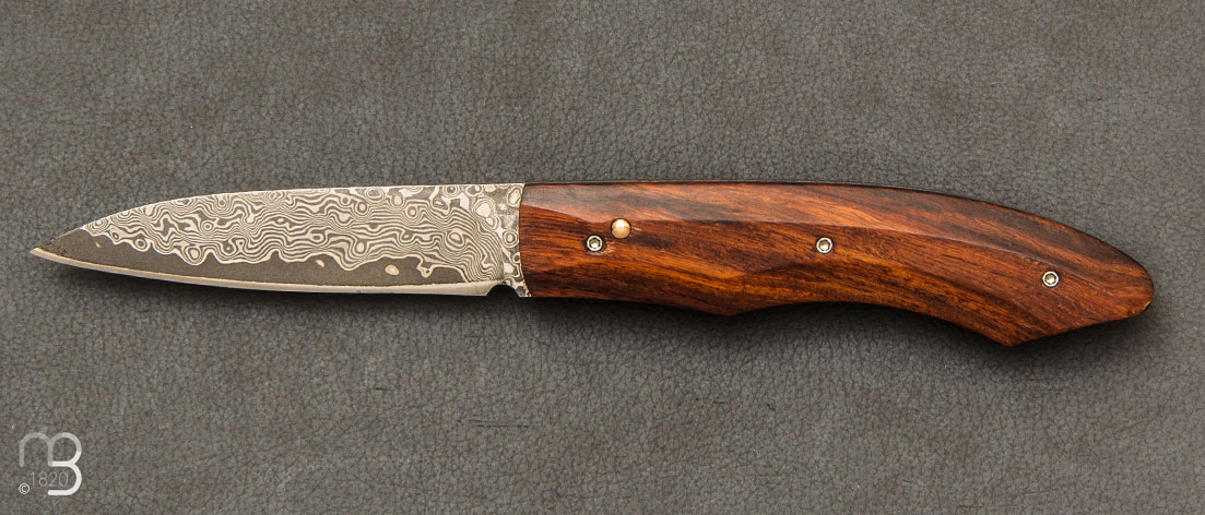 Couteau "Bertin" par Roberto Ottonello - VG10 Damas et bois de fer