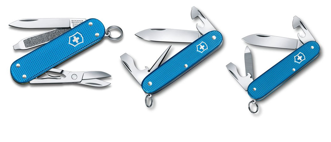 Lot de 3 couteaux Suisse Victorinox Édition Limitée 2020 - Bleu AQUA