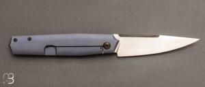   Couteau " Frame-Lock custom " par Florian Dreyer FD-Knives - Titane et RWL34