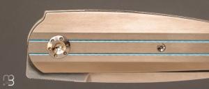    Couteau  "  Liner-lock "  custom par Alexis LeCocq - Titane et RWL-34