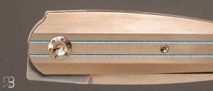 Couteau " Liner-lock "  custom par Alexis LeCocq - Titane et RWL-34