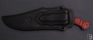   " Integral Bowie " custom knife par Oliver Goldschmidt - érable ondé et damas