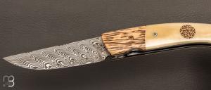   Couteau " 1515 collection Zulu " par Manu Laplace - Os et Palmier