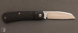 Couteau  " Apache • X-Series M4 " par Pena Knives - Black G10 Jigged