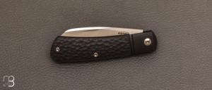 Couteau  " Apache • X-Series M4 " par Pena Knives - Black G10 Jigged