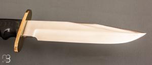 Couteau " Attack N°14 - 7 1/2" par Randall - Micarta noir Finger Grips