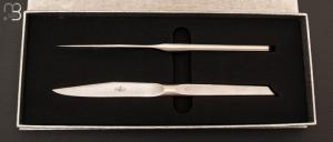  Coffret de 2 couteaux de table Dayat mats Signature Forge de Laguiole