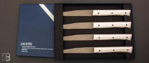 Coffret de 4 couteaux de table Facette Opinel  - Éco-matériau VittEr® blanc