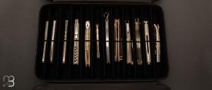  Coffret cuir pour 12 couteaux de collection par Laguiole en Aubrac