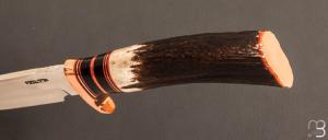 Couteau  "  Copper Companion " droit de Randall  - Bois de cerf