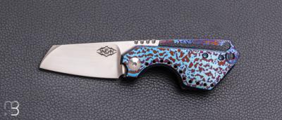 Couteau coupe-cigare  " Monster " par Thierry Savidan - Timascus et RWL34