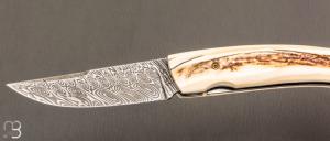     Couteau 1515 collection "Africa" par Manu Laplace - Dent de Phacochère et lame damas
