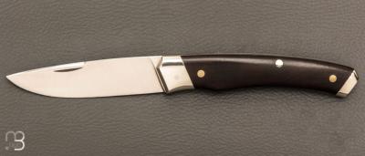   Couteau " 1820 " par Mathieu Herrero - Grenadille et lame en 14C28N