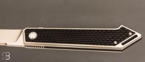   Couteau " Apocalypse  " custom par Jean-Pierre Martin - Bakélite et lame en RWL34