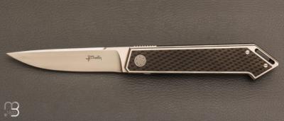   Couteau " Apocalypse " custom par Jean-Pierre Martin - Fibre de carbone et lame en RWL34