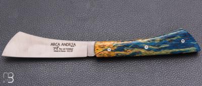     Couteau "Arca Andrea" par Le Fidèle - Bouleau stabilisé et 12C27