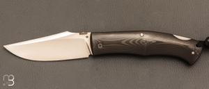    Couteau " BadAss " custom lock-back par Raphaël Durand - fibre de carbone unidirectionnelle et RWL34