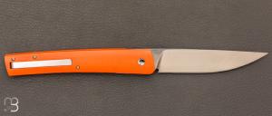   Couteau " Basic " G10 orange "pocket clip" de Jean Pierre Martin