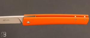   Couteau " Basic " G10 orange "pocket clip" de Jean Pierre Martin