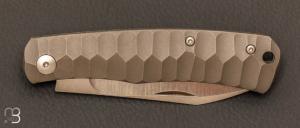  Couteau  "  Birdy  " custom par Sacha Thiel - Titane et M390