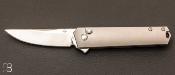 Couteau Böker Plus  Kwaiken Push Button Flipper  Titanium design par Lucas Burnley - 01BO619