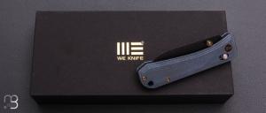   Couteau " Bougie Banter WE24009-1 " WE KNIFE - Blue Titanium et CPM S45VN