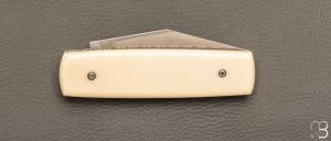   Couteau " Bouledogue " custom de poche par Eric Albert - Micarta et lame en C130