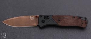 Couteau "Bugout® Taiga Green " par BENCHMADE - 535FE_2602 - Aluminium et Micarta