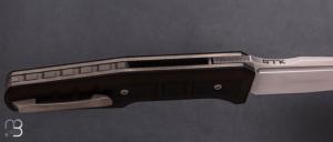  Couteau " Dressytak " custom de GTKnives - Thomas Gony - RWL34 et Antique Dark Layered Bakelite
