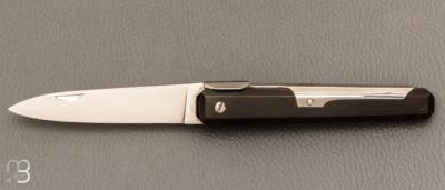  Couteau de poche Facette 10 cm par J. Mongin - Corne noire