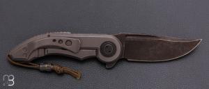   Couteau "Framelock flipper" pliant de Gudy van Poppel - Titane et Böhler N690