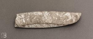   Couteau " GYR " custom par Tim Bernard - Météorite et lame damas plume