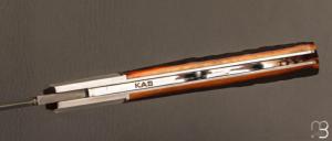    Couteau " Grand Lanny's clip " de Ken Steigerwalt - Amber Stag et RWL34