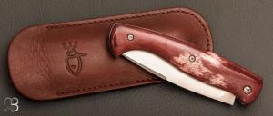   Couteau " Hippocampe " par Éric Parmentier - Os de girafe stabilisé