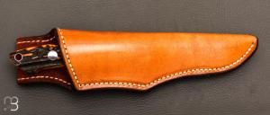  Couteau " Hunter " fixe par Ricardo Velarde - Os cerfé
