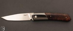  Couteau  "  Intermezzo " custom de Stphane Sagric - Bois de fer et Zirconium