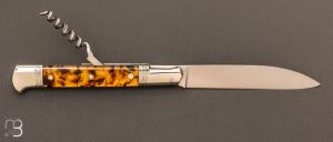Couteau de collection modèle " Issoire " par Mathieu Herrero - Galalithe et XC100