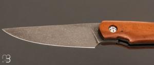 Couteau  "  K-Libre " custom de Michel Grini - Micarta vintage et lame en RWL34