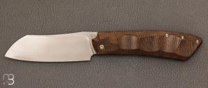 Couteau  "  Karamel " custom par Philippe Jourget - Micarta et N690