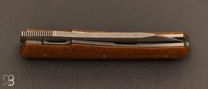  Couteau " Krypto  " de Rémi Lavialle - Lame de Feu - Micarta "toile de jute" et RWL34 