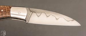 Couteau " Kurt " custom  par Mathieu Gerster - Manguier ondé et 26C3