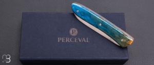 Couteau " L08 " de poche pliant par Perceval - Os de chameau et 19C27