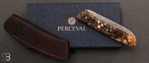    Couteau " L08 fruits des bois pièce unique" par Perceval - Lame damas