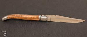 Couteau de poche Laguiole 12cm Frêne olivier par Le Fidèle
