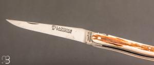 Couteau "  Laguiole 2 pièces   " 11 cm en ivoire de mammouth par Passion France