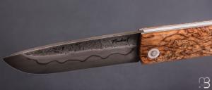  Couteau de poche Le Bugiste Bouleau Cran Forcé avec Tire-bouchon de Frédéric Maschio